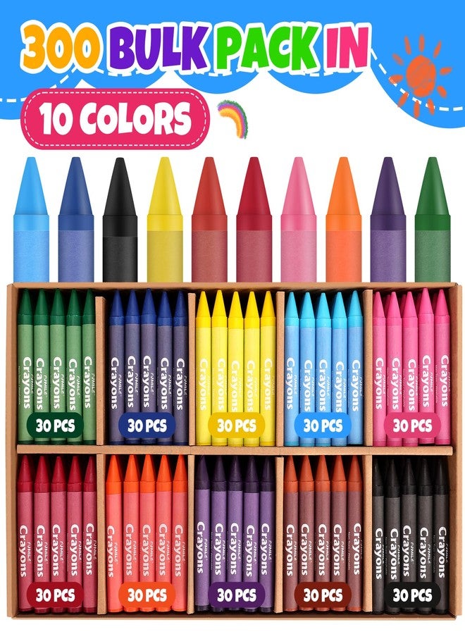 FUMILE 300 Pack Jumbo Crayons Bulk for Toddlers 1-3.10 Colors Washable Unbreakable Toddler Crayons for Toddler Coloring,Bulk School Supplies,Restaurants,Party Favors,Stocking Stuffers,Preschool Must Haves - Image 4